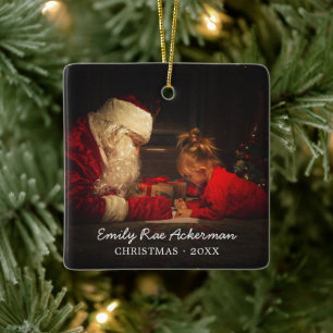 Add Your Photo   Personalised Christmas Ceramic Ornament