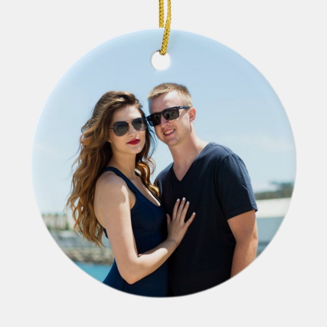 ADD YOUR PHOTO, PERSONALIZED CHRISTMAS ORNAMENT (Front)