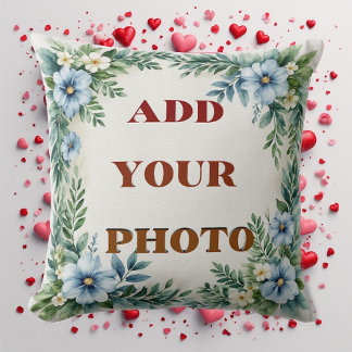 Add Your Photo Personalized Modern Elegant Minimal Cushion