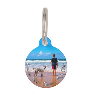 Add Your Photo Pet ID Tag Personalised Text Name