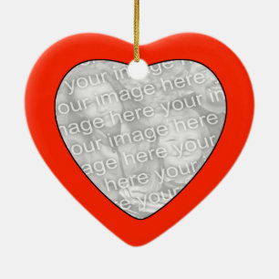 Add Your Photo Red Heart Ornament