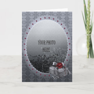 Add your photo romantic ornate Gothic frame Card