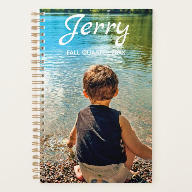Add YOUR Photo(s) Name Personalised Notebook Planner (Front)