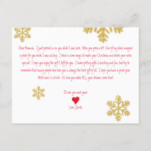 Add your photo Santa visit christmas eve Announcement Postcard