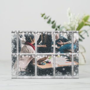 Add Your Photo Snowflakes Window Holiday Card