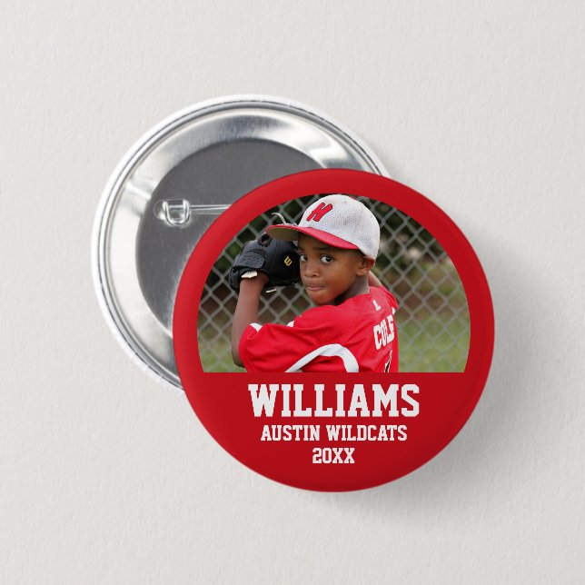 Add Your Photo - Sports Team 6 Cm Round Badge (Front & Back)