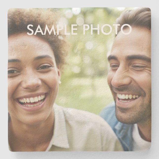 Add Your Photo Stone Coaster (Front)