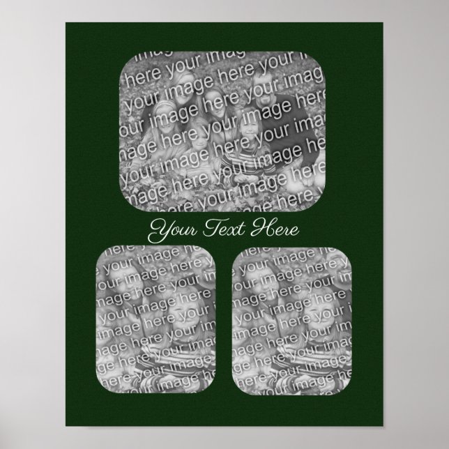 Add Your Photo Template Collage  Poster (Front)