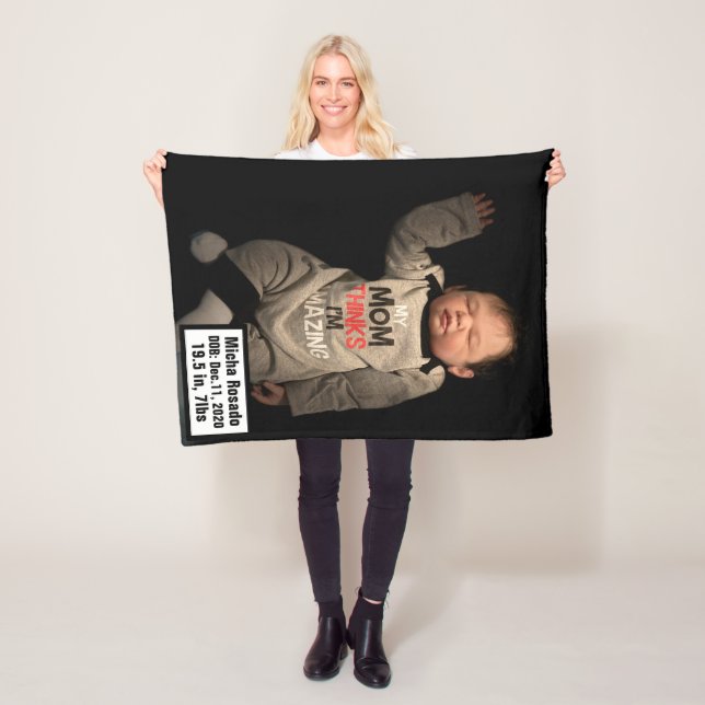 Add Your Photo / Text - Fleece Blanket, 60"x80" Blanket (In Situ)