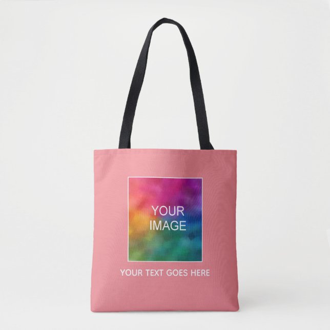 Add Your Photo Text Here Elegant Carissma Colour Tote Bag (Front)
