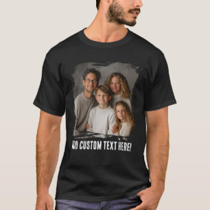 Add Your Photo Text Personalised Brushstroke Frame T-Shirt