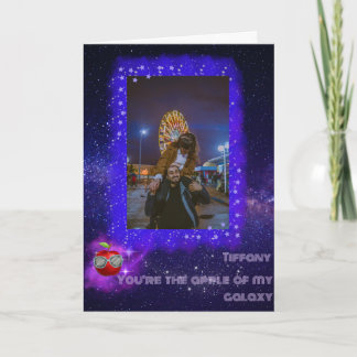 Add Your Photo Thankful Galaxy Thank You Card