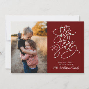 ADD YOUR PHOTO The Season To Be Jolly Invitation