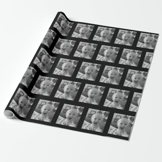 Add Your Photo to this Custom Gift Wrap (Unrolled)