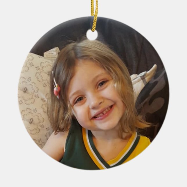 Add your Photo to this Personalised Ceramic Ornament (Front)