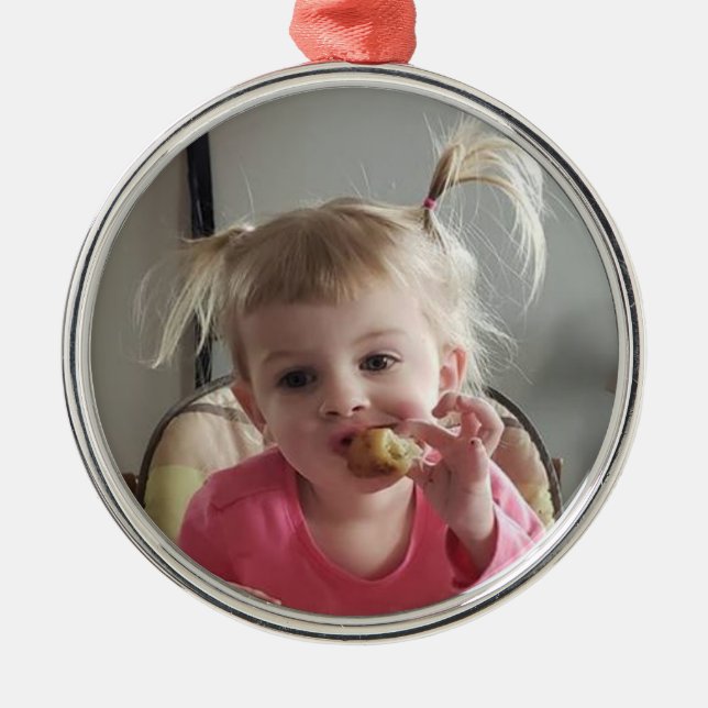 Add your Photo to this Personalized Metal Ornament (Front)
