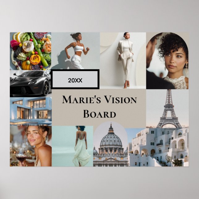 Add Your Photo Vision Board Custom Poster (Front)