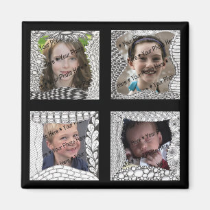 Add-Your-Photos 4 Photo Collage Magnet