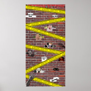 Add your Photos to this Halloween Brick Wall Poster