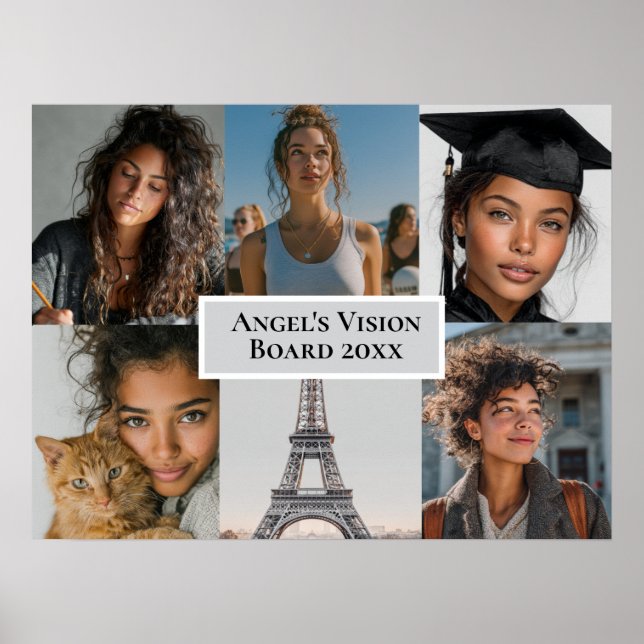 Add Your Photos Vision Board Custom Poster (Front)