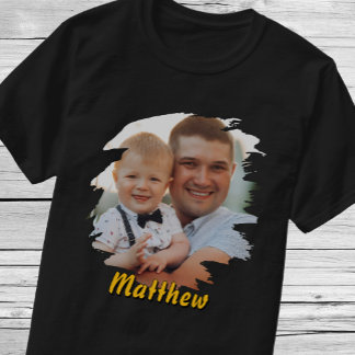 Add Your Portrait & Name. Custom Personalised Gift T-Shirt
