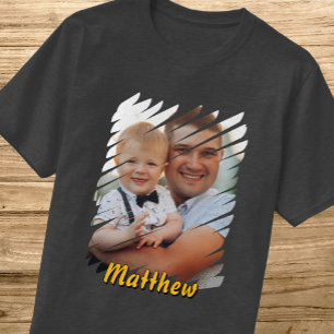Add Your Portrait & Name. Custom Personalised Gift T-Shirt