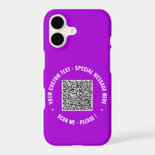 Add Your QR Code and Custom Text iPhone Case