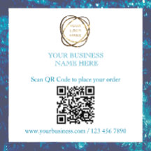 Add Your QR Code Promotional Business Teal Aqua