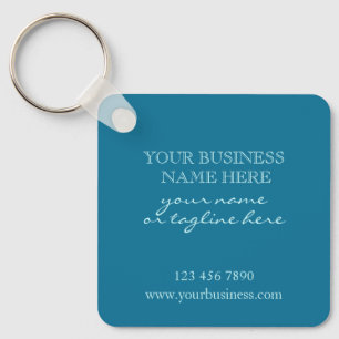 Add Your QR Code Promotional Business Turquoise    Key Ring
