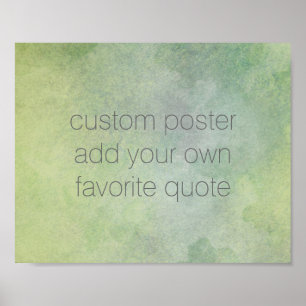 add your quote watercolor paint poster wall art
