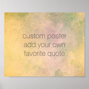 add your quote watercolor paint poster wall art
