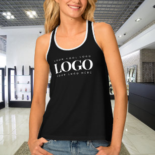 Add Your Rectangle Business Logo Simple Minimalist Singlet