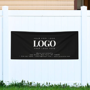 Add Your Rectangle Business Logo & Text Minimalist Banner