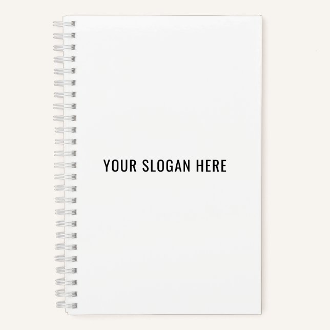 Add Your Slogan or Quote to Personalised Modern Notebook (Front)