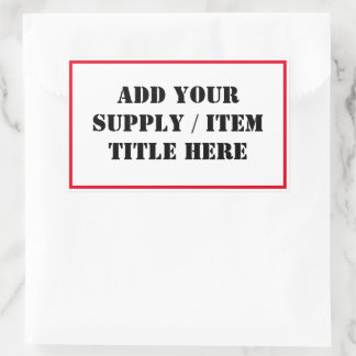 Add Your Supply / Item Title Organisation Labels
