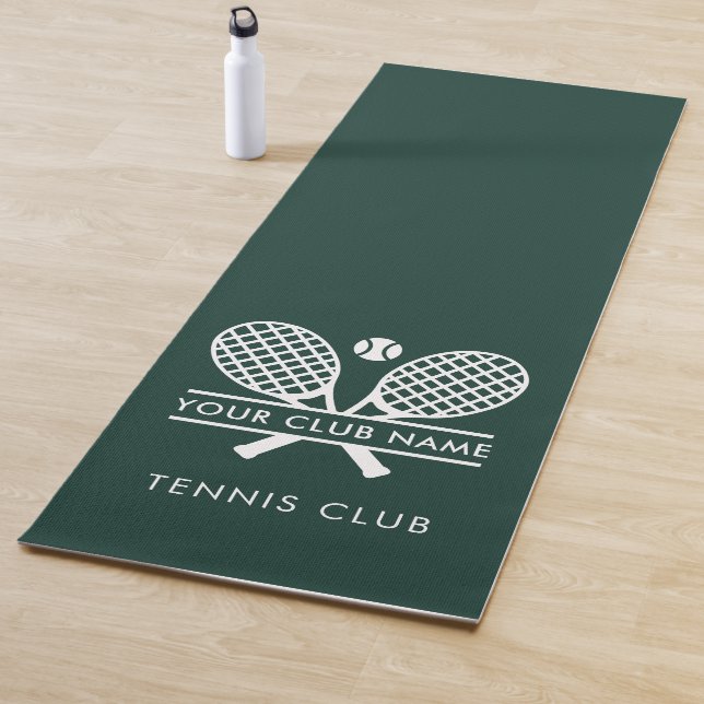Add Your Tennis Club Name Team Players Green Yoga Mat (In Situ)