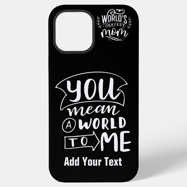 Add Your Text -Apple iPhone 12  Pro Max Case (Back)