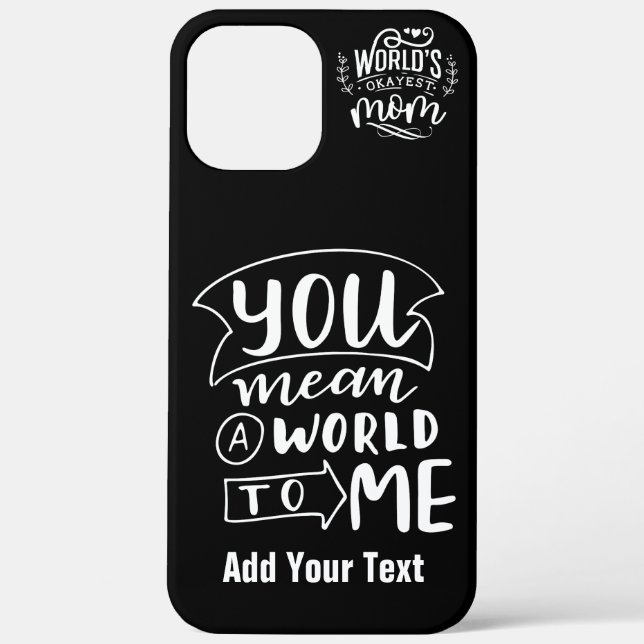 Add Your Text -Apple iPhone 12  Pro Max Case (Back)