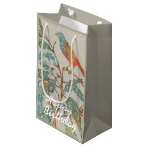 Add Your Text   Aviary Collage II Small Gift Bag
