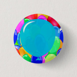 Add Your Text Balloons 3 Cm Round Badge