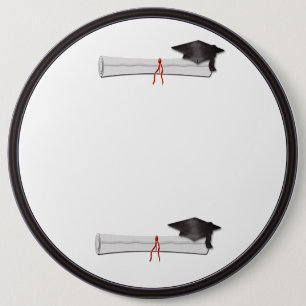 Add Your Text Black Graduation Button