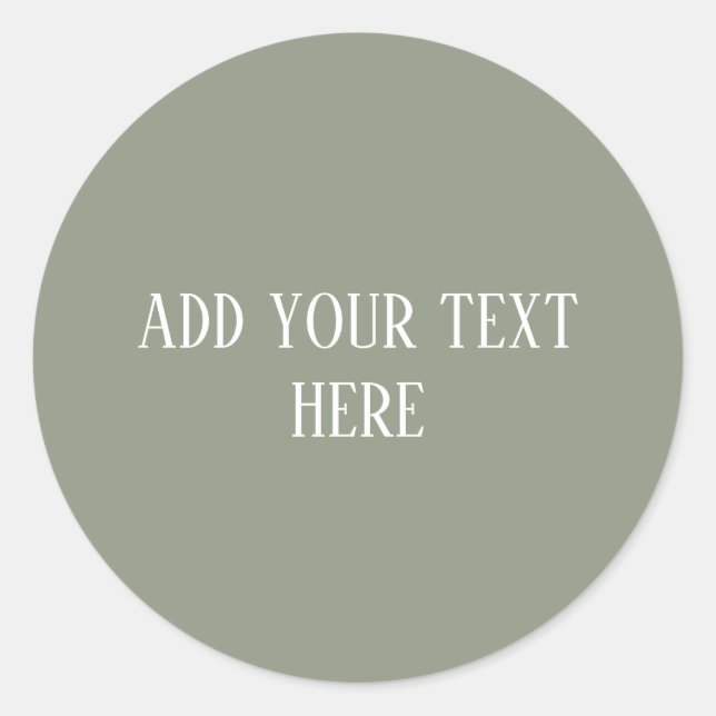 Add Your Text Classic Round Stickers (Front)