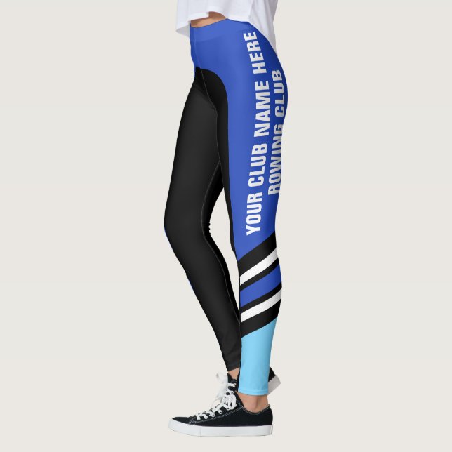 "Add Your Text" Customisable, Side Stripe Leggings (Left)