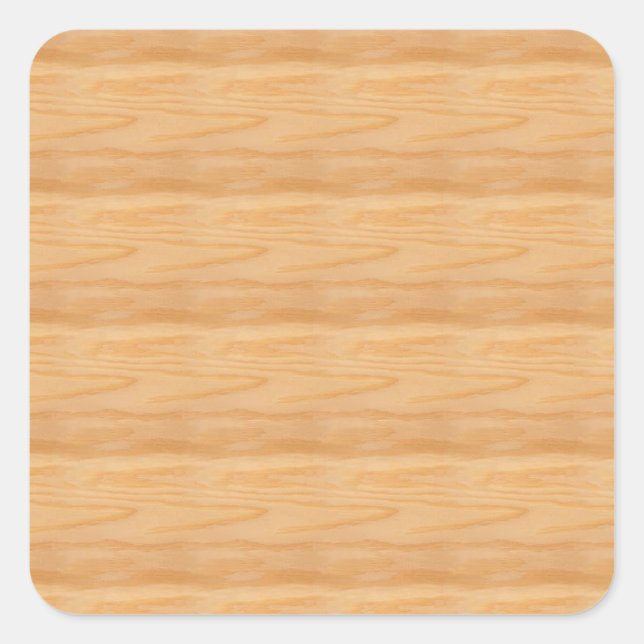 Add Your Text Elegant Wood Blank Template Classic Square Sticker (Front)