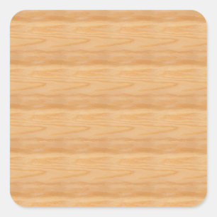 Add Your Text Elegant Wood Blank Template Classic Square Sticker