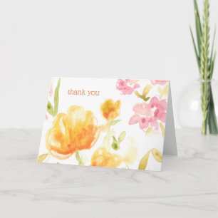 Add Your Text Floral Song I Thank You Card
