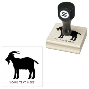 ADD YOUR TEXT GOAT RUBBER STAMP
