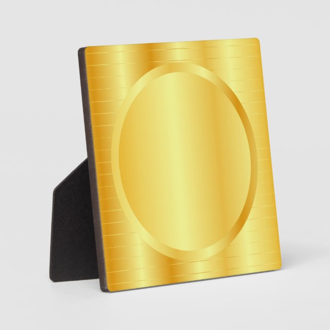 Add Your Text Gold Look Elegant Trendy Template Plaque (Front)