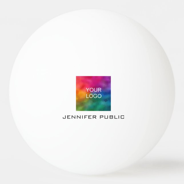 Add Your Text Image Logo Template Personalised Ping Pong Ball (Front)