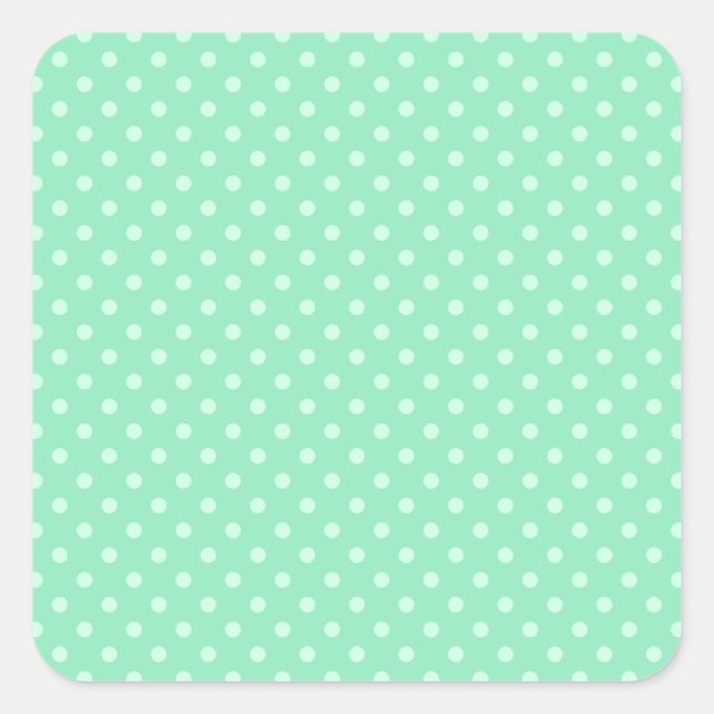 Add Your Text Mint Green Elegant Blank Template Square Sticker (Front)